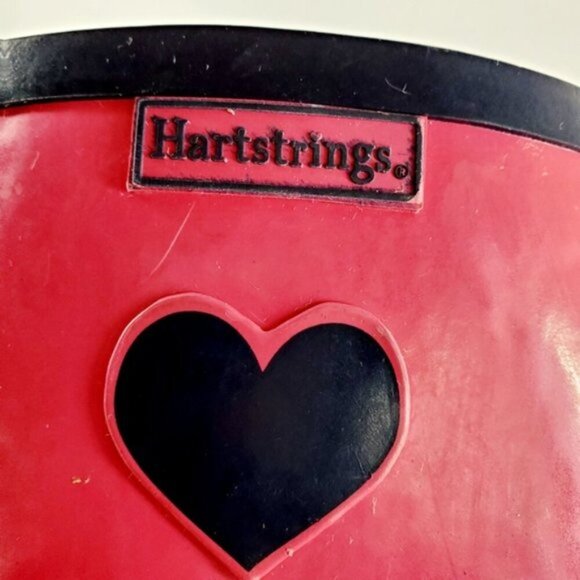 Hartstrings Little Girls Size 3 Pink & Blue Heart Accent Slip-on Water Boots - Picture 9 of 11